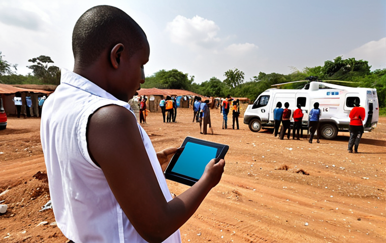 **Prompt 1: Faith-Inspired Innovation in Humanitarian Aid**
    A vibrant, dynamic scene showcasing diverse humanitarian aid efforts in the 21st century. The image should convey a sense of hope and purpose, with people from various backgrounds working together. Integrate modern technological elements such as a tablet displaying real-time data for transparent aid tracking, a drone providing aerial support for logistics, or a smartphone facilitating rapid crisis response. The atmosphere is professional and compassionate, highlighting the blend of timeless values like empathy and love for neighbor with contemporary efficiency. Subtle visual cues of collaboration and progress are key, with a focus on practical assistance like rebuilding infrastructure, medical support, or educational initiatives. Professional photography, warm lighting, and a global feel.