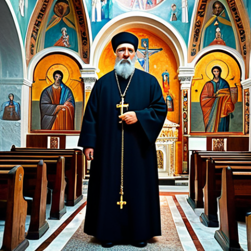 **

"A beautifully lit Orthodox church interior, featuring detailed frescoes depicting biblical scenes, safe for work, appropriate content, fully clothed figures, modest attire, professional photography, perfect anatomy, correct proportions, natural pose, high quality, family-friendly."

**